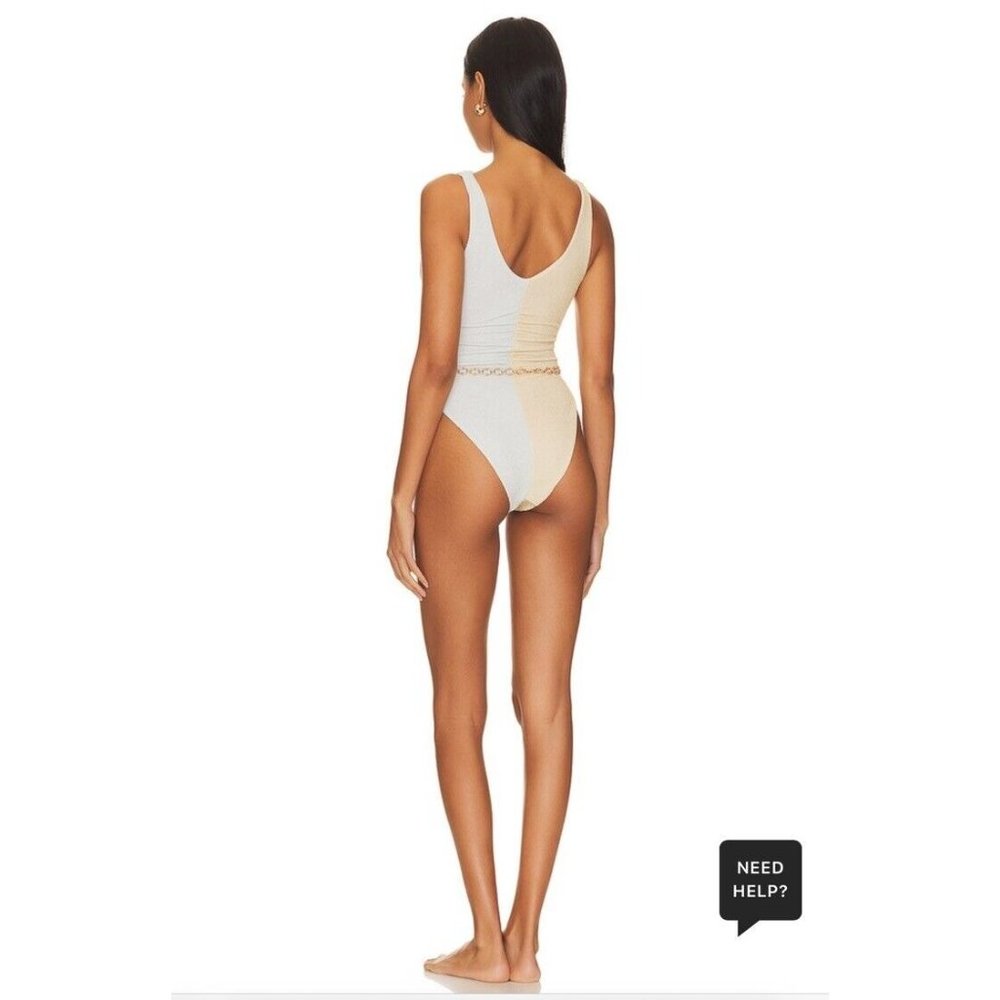 Maiyo Zia One Piece Gold & White Swim - Picture 2 of 4